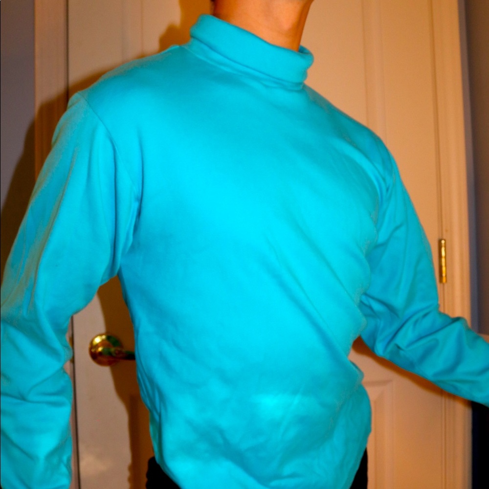 Teal Mixed Blues turtleneck